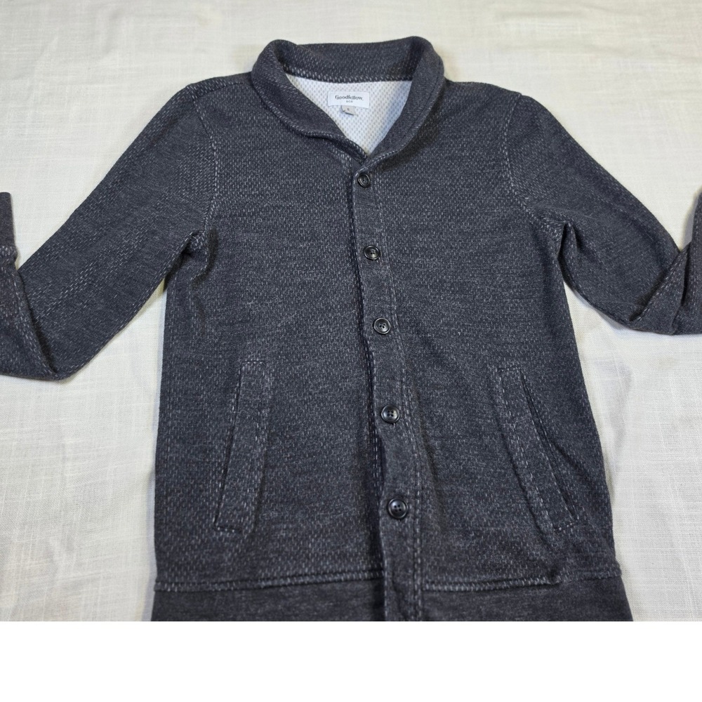 Goodfellow & Co Mens Shawl Collar Cardigan Charcoal Gray Button Up Sweater S